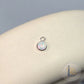 4Mm White Opal Pendant Charm Sterling Silver