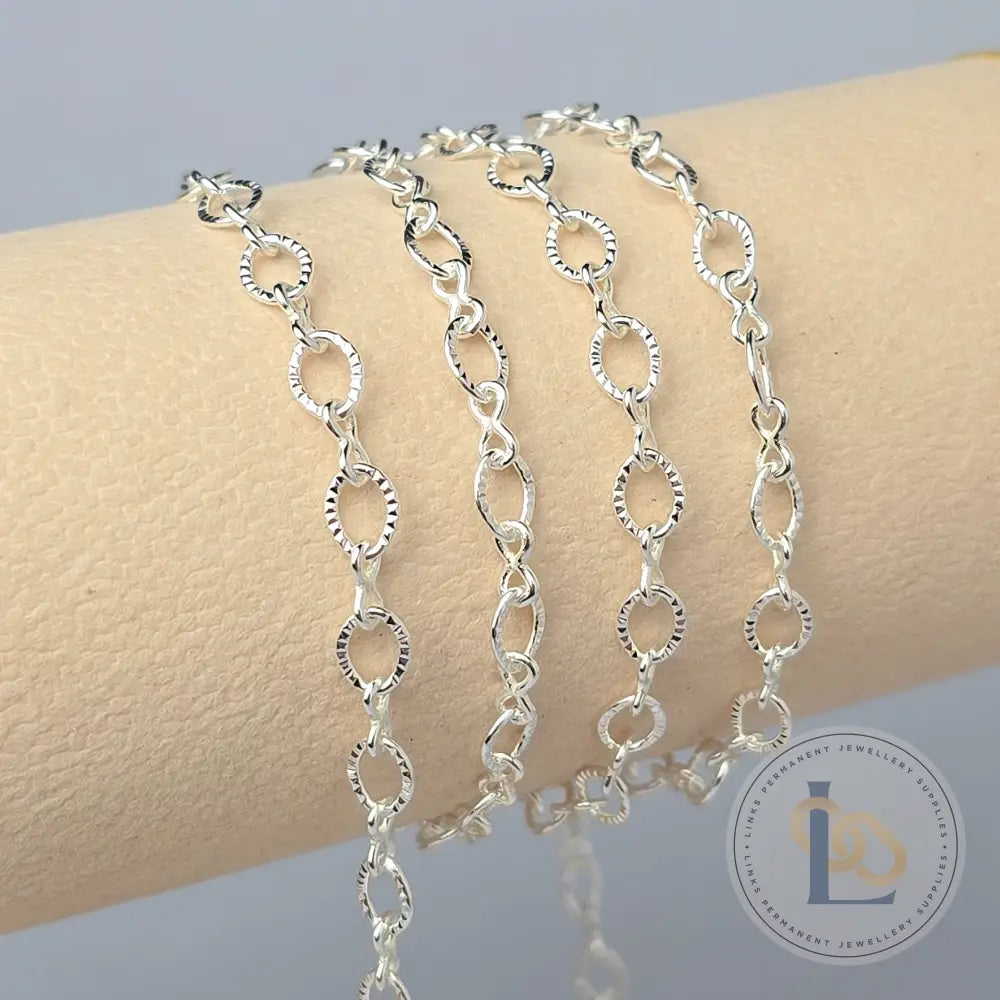 5.5mm Chunky Infinity Chain - 925 Sterling Silver 1 Meter