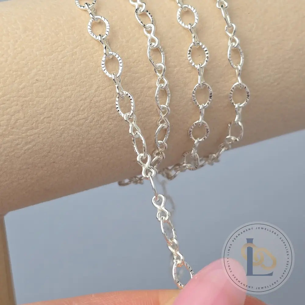 5.5mm Chunky Infinity Chain - 925 Sterling Silver 1 Meter