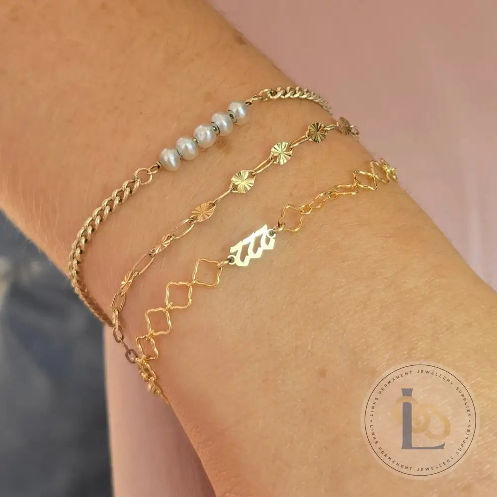 5 Freshwater Rice Pearl Connector Charm