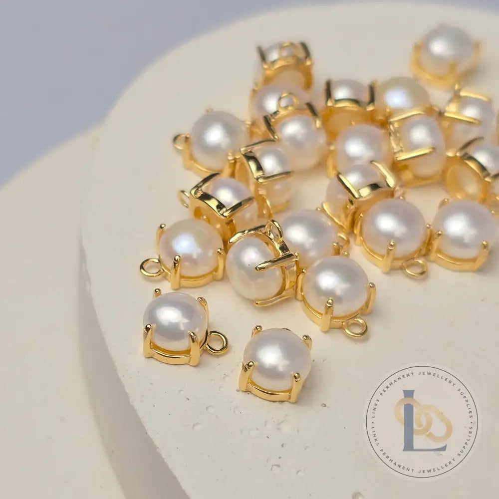 5mm Round Freshwater Pearl Pendant Charm Charms