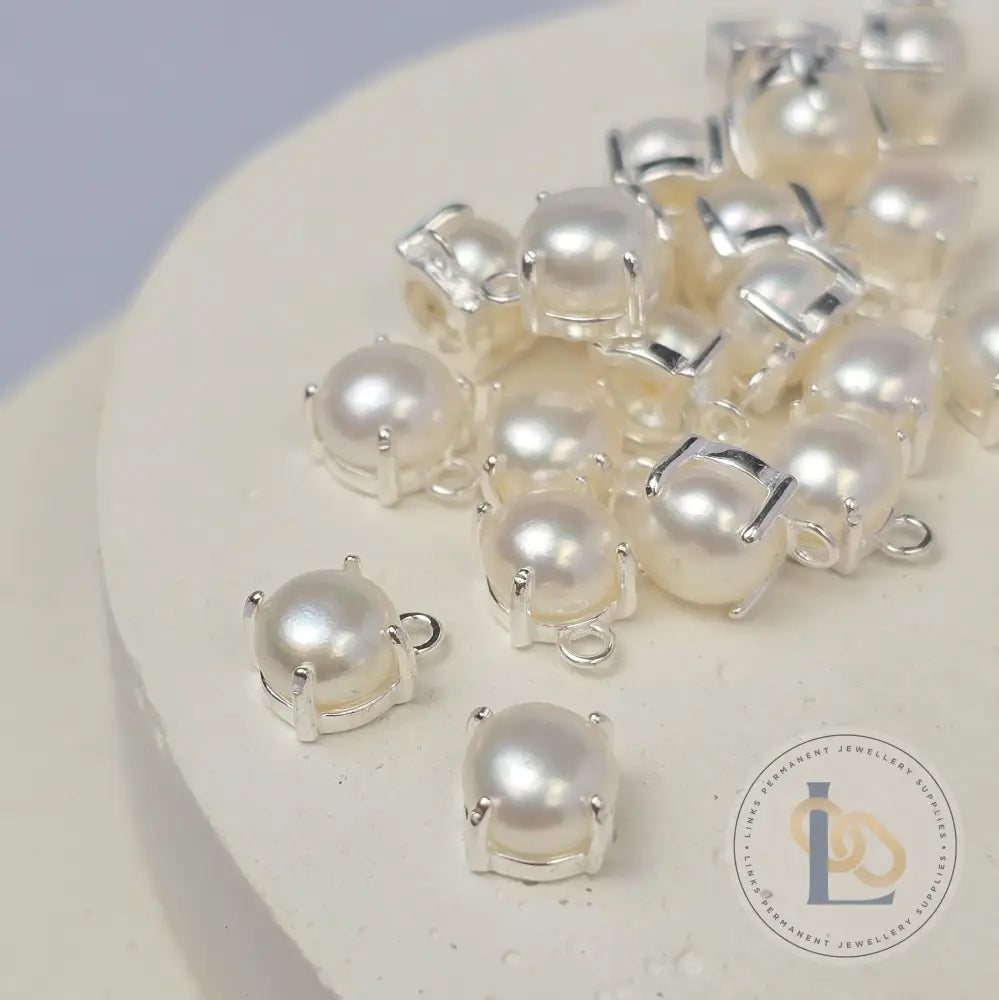 5mm Round Freshwater Pearl Pendant Charm Charms