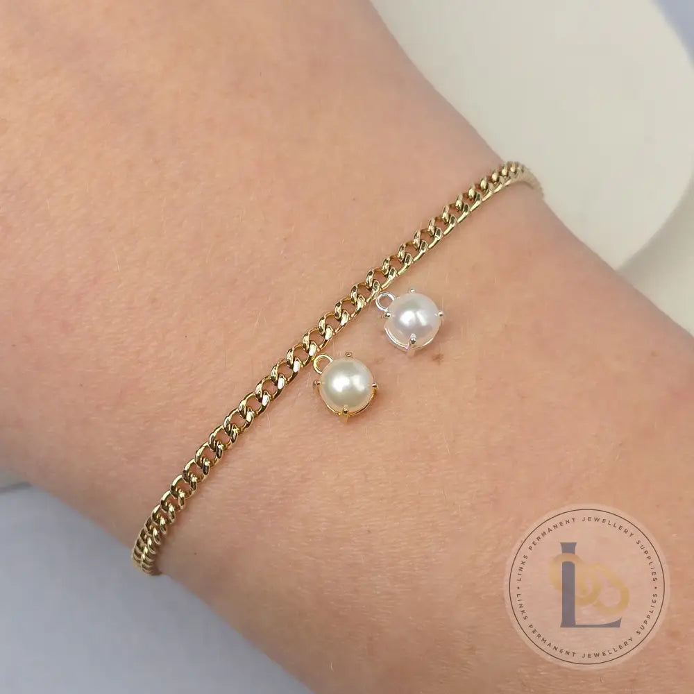 5mm Round Freshwater Pearl Pendant Charm Charms