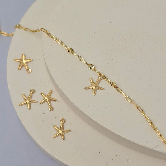 14k Gold Filled Starfish Charm