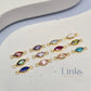 6mm Marquise Birthstone Connector 14k Gold Filled / Set of 13 Birthstones