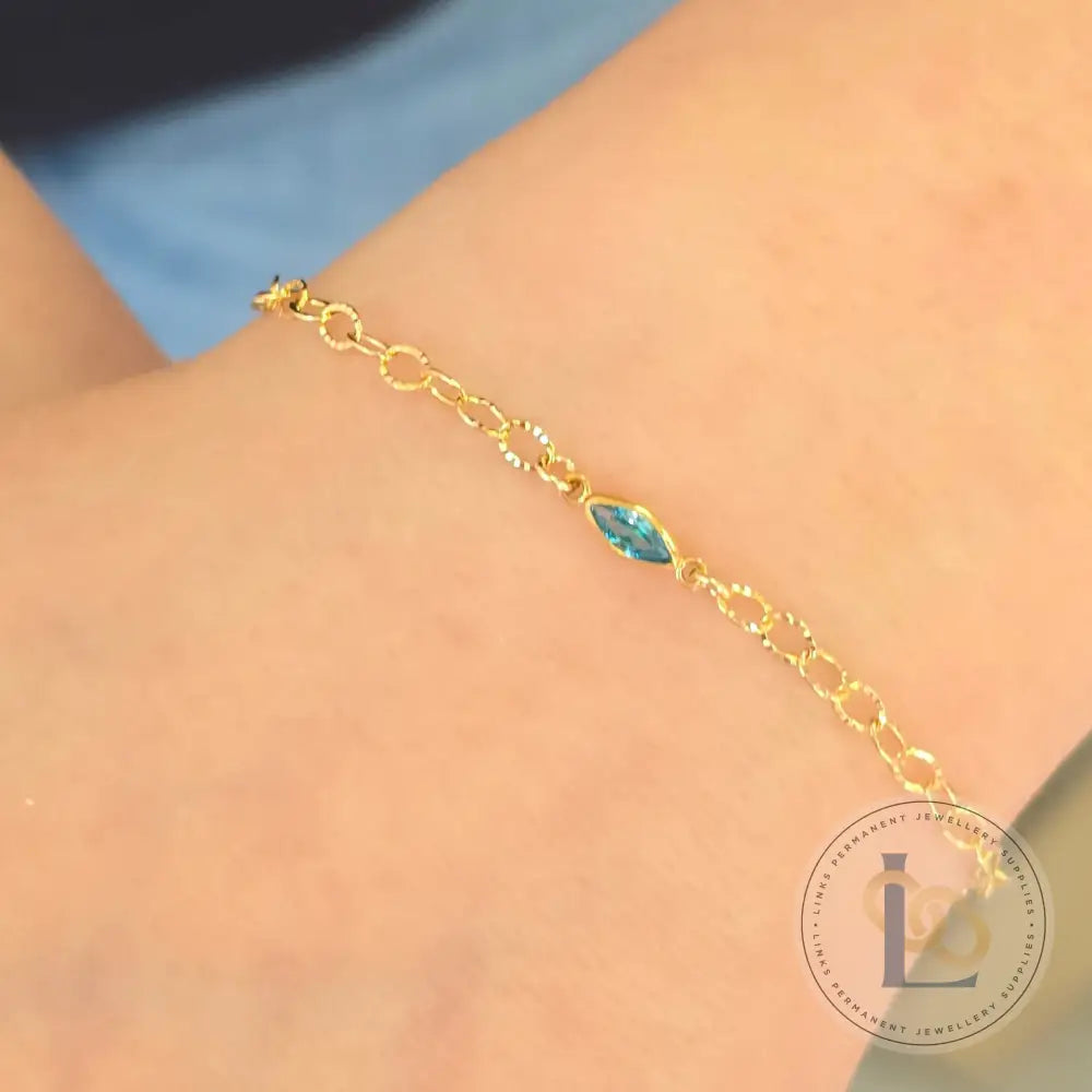 6mm Marquise Birthstone Connector