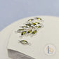 6mm Marquise Birthstone Connector Sterling silver / August - Peridot