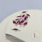 6mm Marquise Birthstone Connector Sterling silver / July - Ruby