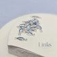 6mm Marquise Birthstone Connector Sterling silver / March - Aquamarine