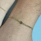 14K Gold Filled Round Initial Connector Charm
