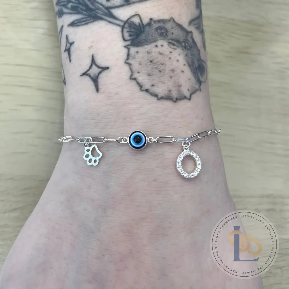 Blue Evil Eye Connector Charm