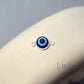Blue Evil Eye Connector Charm Sterling Silver