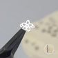 Cherry Blossom Connector Charm - 14k Gold Filled & Sterling Silver Sterling Silver