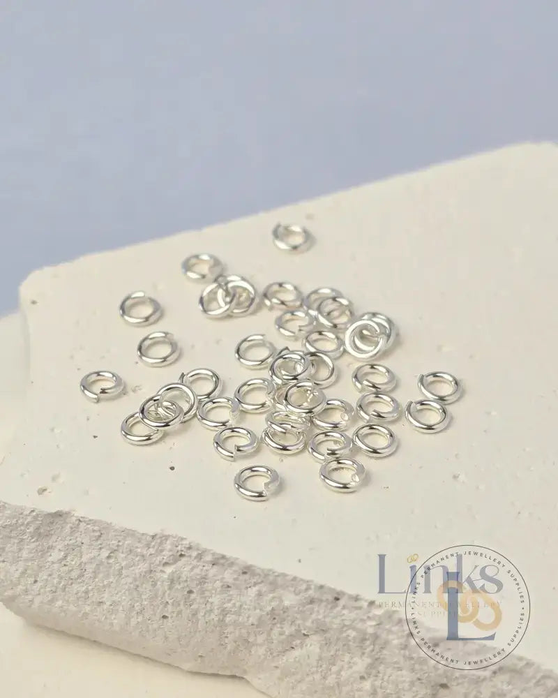 925 Sterling Silver & 14k Gold Filled Jump Rings 3mm (22 & 24 Ga) - 20 pack 925 Sterling Silver / 0.5mm wire diameter
