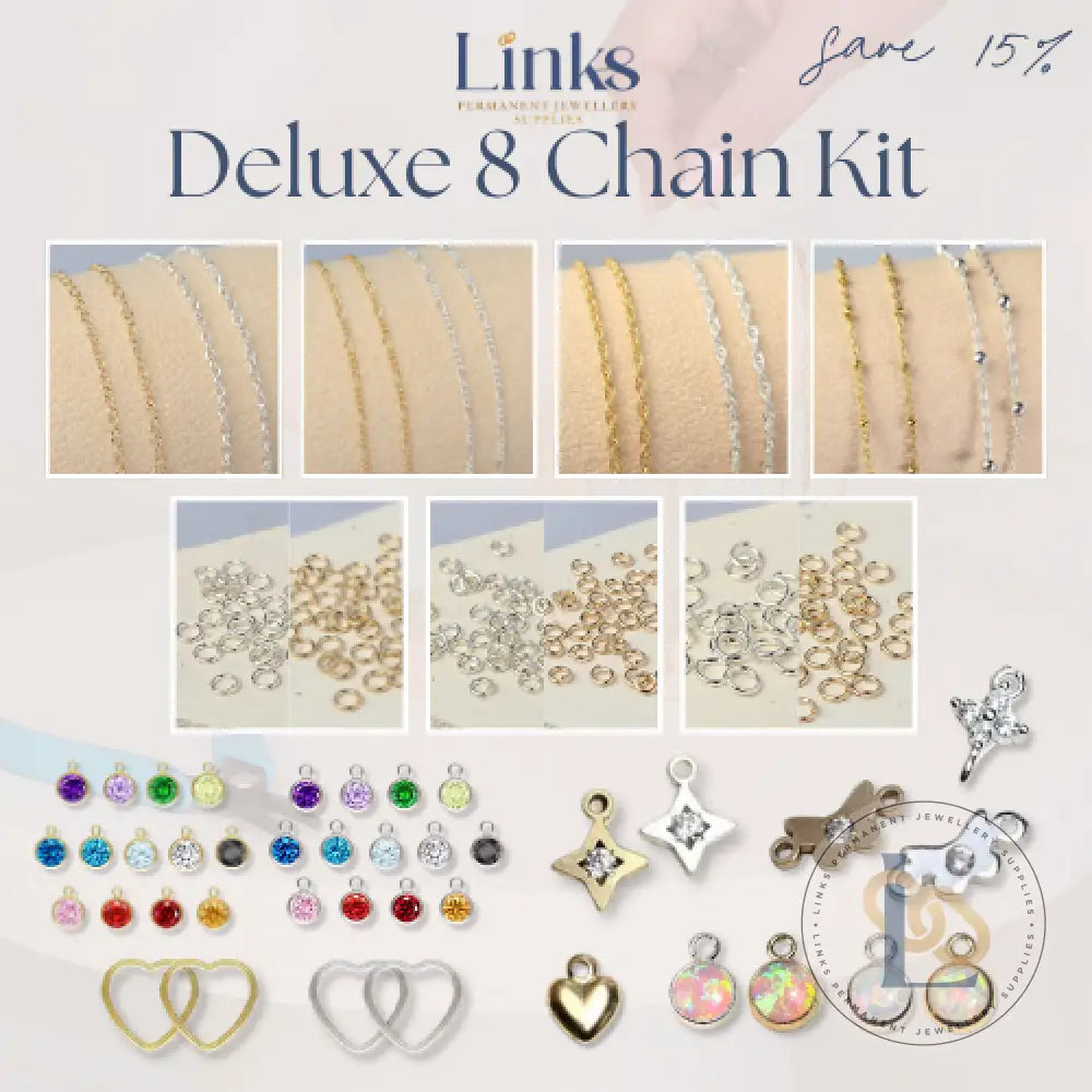 Deluxe 8 Chain Permanent Jewellery Starter Kit