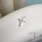 Sterling Silver Crystal Flower Blossom Connector Charm