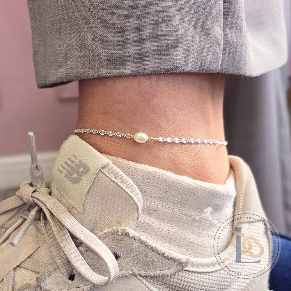 Freshwater Oval Pearl Connector Charm