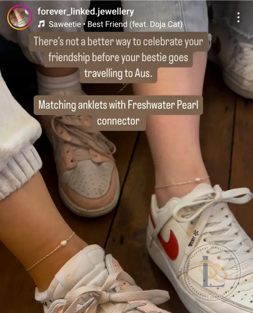 Freshwater Oval Pearl Connector Charm