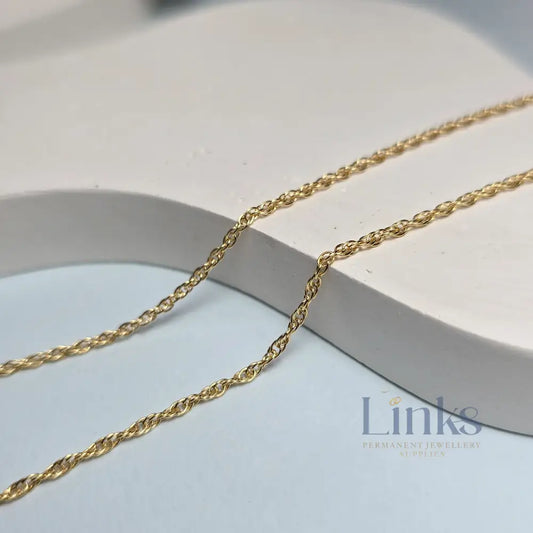 Gold Filled Rope Chain 1.63mm - Links Permanent Jewellery Supplies