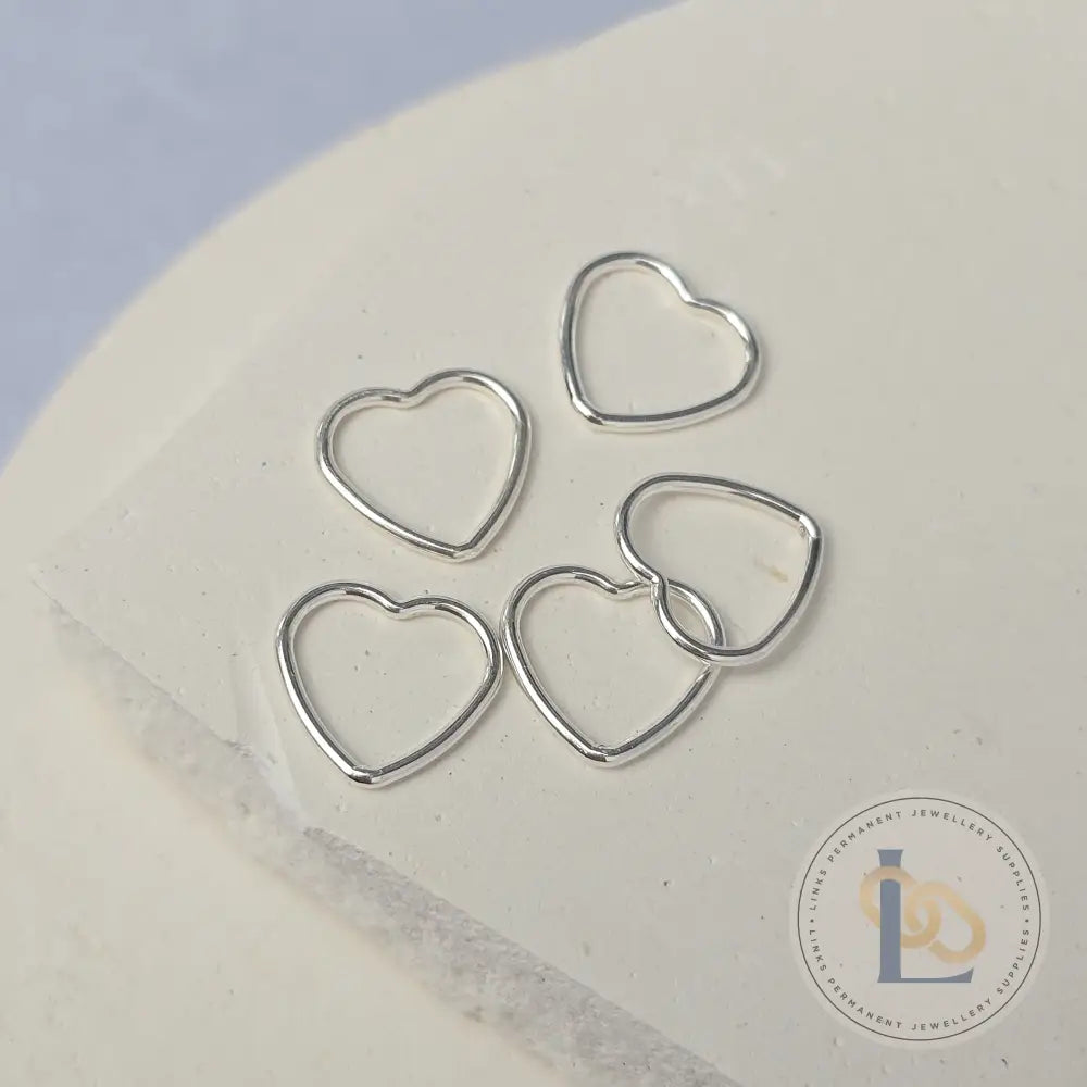 Heart Connector Sterling Silver