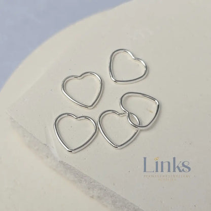 Heart Connector Sterling Silver
