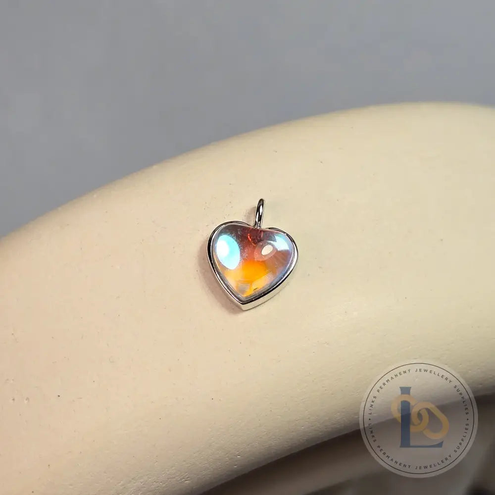 Heart Moonstone Pendant Charm