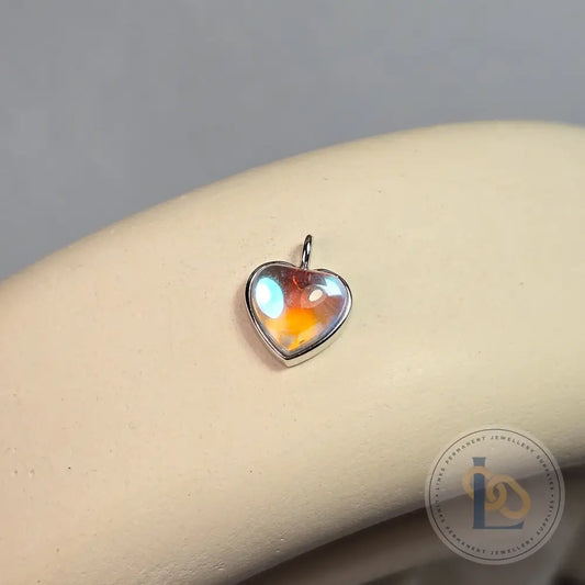 Heart Moonstone Pendant Charm