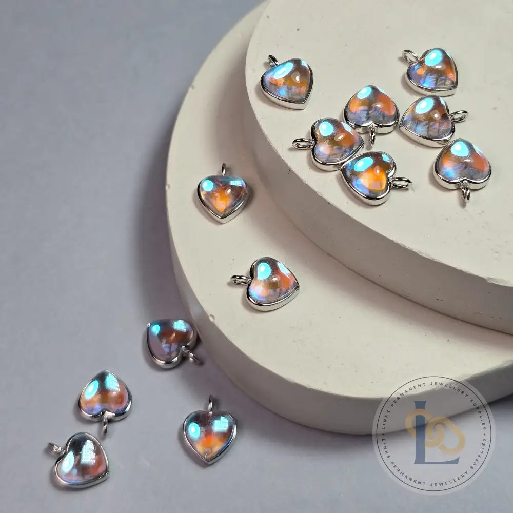 Heart Moonstone Pendant Charm