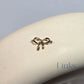 Luxury 9K Solid Gold Bow Connector Charm