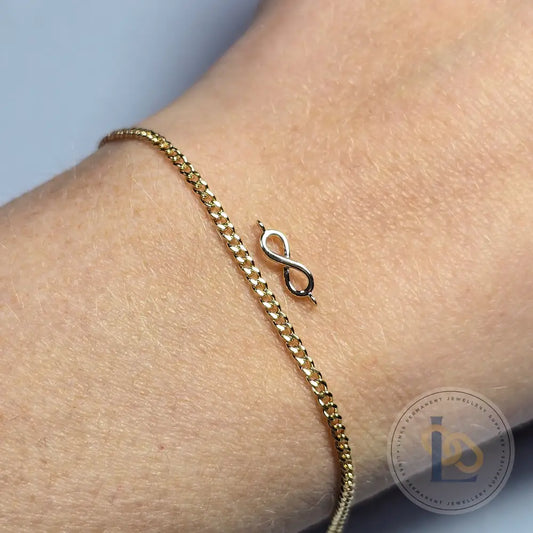 Luxury 9K Solid Gold Infinity Connector Charm