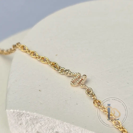 Luxury 9k Solid Gold Snake Connector Charm