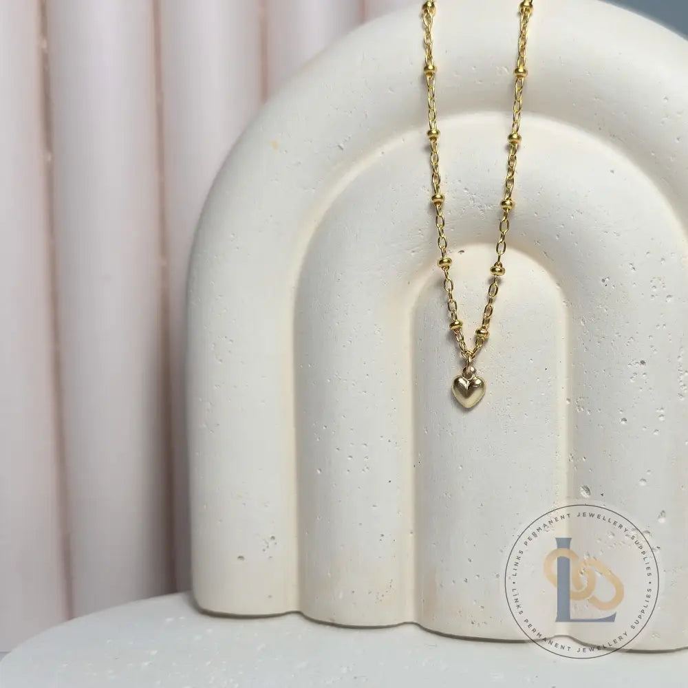 Mini 14k Gold Filled Heart Charm - Links Permanent Jewellery Supplies