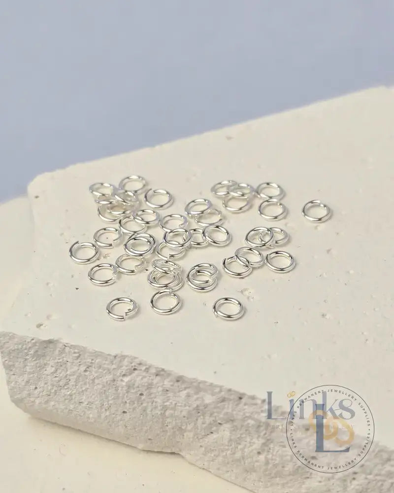 925 Sterling Silver & 14k Gold Filled Jump Rings 3mm (22 & 24 Ga) - 20 pack 925 Sterling Silver / 0.64mm wire diameter