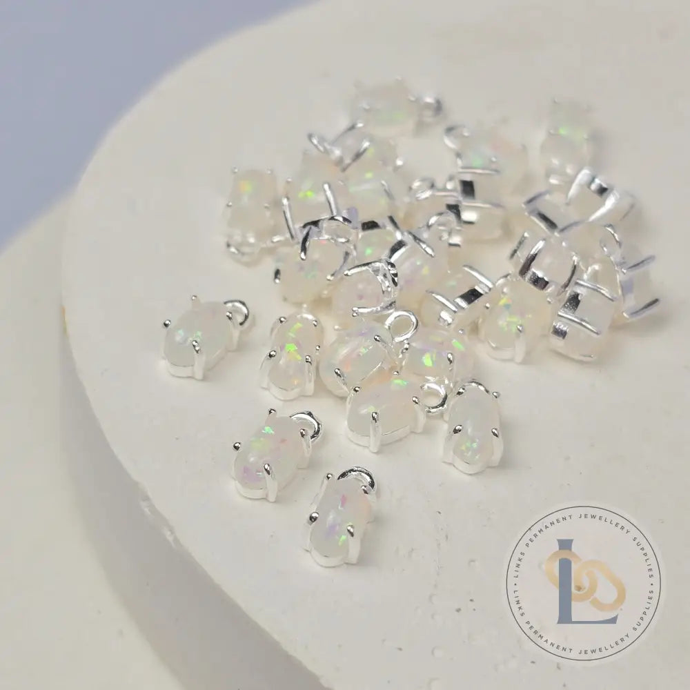 Oval Opal Pendant Charm Charms