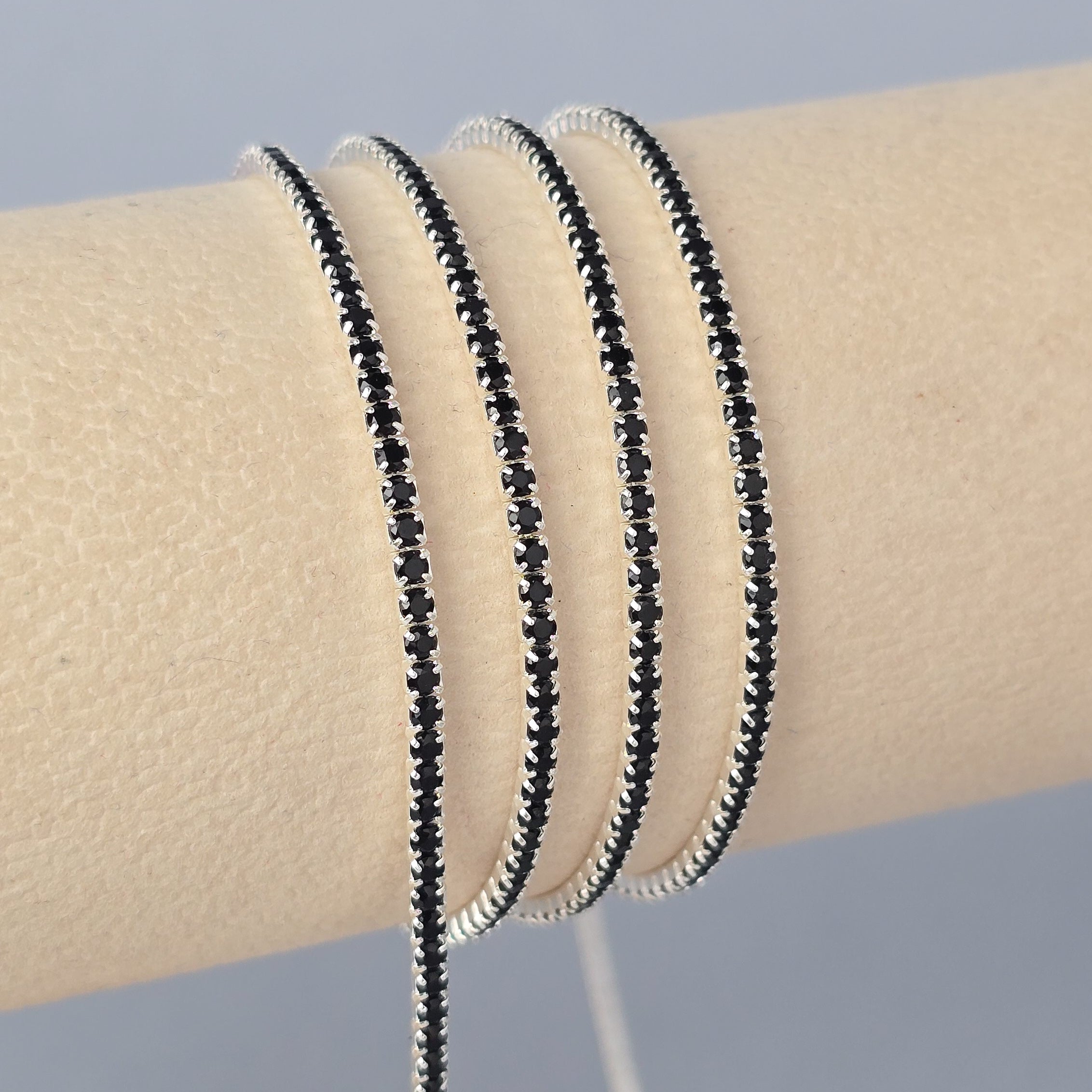 2mm Black Tennis Chain