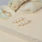 3 Freshwater Rice Pearl Connector Charm