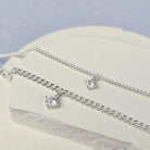 Sterling Silver Round Cubic Zirconia Charm