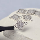 Sterling Silver Double Clover Connector
