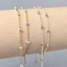 1.3mm Mixed Metal Satellite Chain - 14K Gold Filled & 925 Sterling Silver