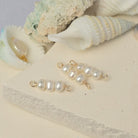 3 Freshwater Rice Pearl Connector Charm