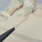 5 Freshwater Rice Pearl Connector Charm 14k Gold Filled