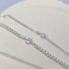 Sterling Silver Round Cubic Zirconia Connector