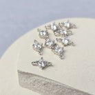 Sterling Silver Round Cubic Zirconia Connector