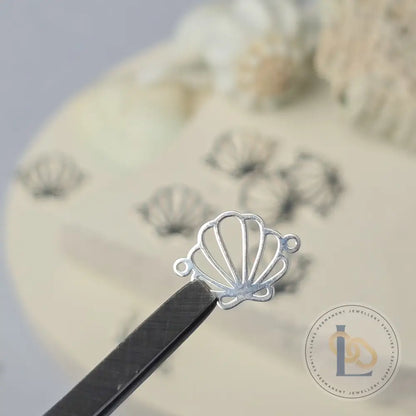 Sea Shell Connector Charm Sterling Silver