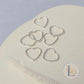 Sparkle Heart Connector Sterling Silver