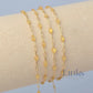 Stained Glass Citrine Enamel Sunburst & Paperclip Chain 14k Gold Filled / 1 Meter