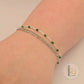 Stained Glass Green Enamel Sunburst & Paperclip Chain