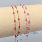 Clear Pink Enamel Sunburst & Paperclip Chain - 14k Gold Filled & 925 Sterling Silver