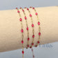 Clear Pink Enamel Sunburst & Paperclip Chain - 14k Gold Filled & 925 Sterling Silver 14k Gold Filled