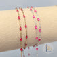 Clear Pink Enamel Sunburst & Paperclip Chain - 14k Gold Filled & 925 Sterling Silver